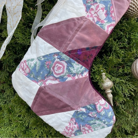 Handmade Luxury Quilted Christmas Stocking - Picture 4 of 8